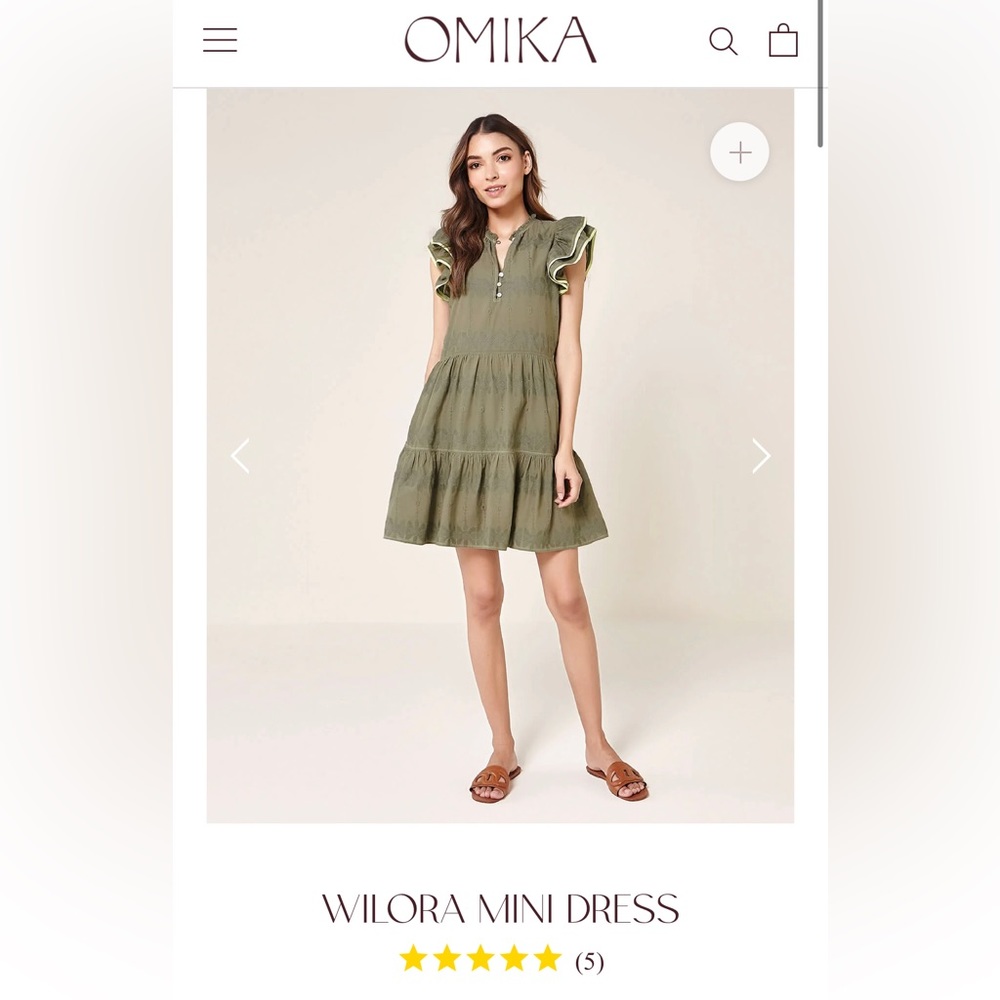 NWT OMIKA - Wilora mini dress olive